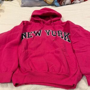 Vibrant Pink New York Hoodie